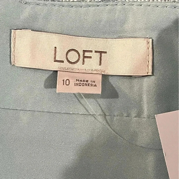 LOFT size 10 back zip linen blend lined skirt with sparkle ✨ NWT - Picture 9 of 16